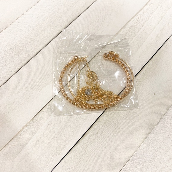 4 Piece Gold Stackable Bracelet Set - Picture 3 of 3